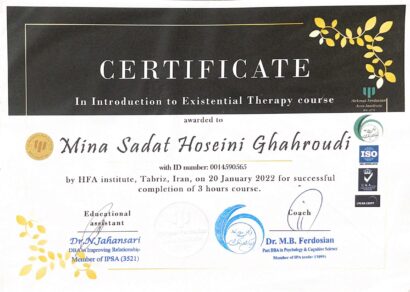 مدارک مینا سادات حسینی - روانشناس